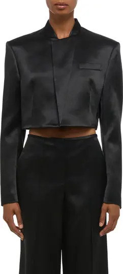 Crop Satin Blazer | Nordstrom
