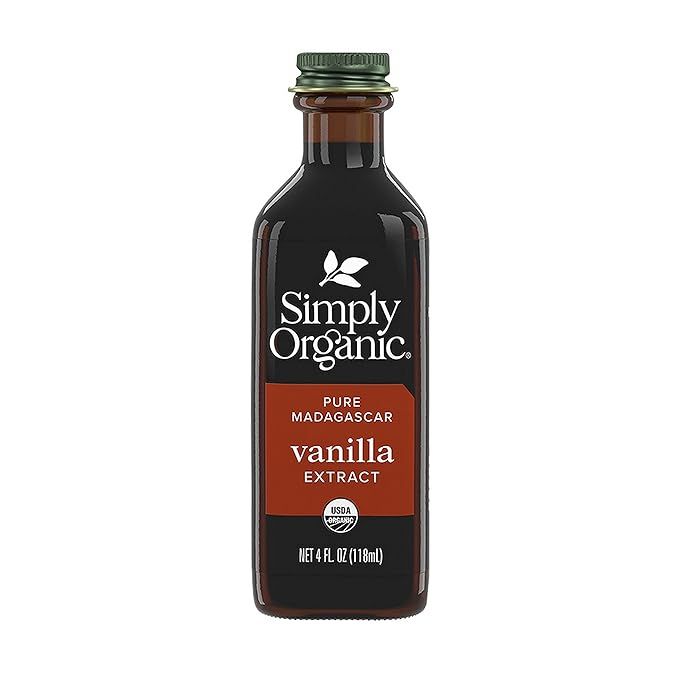 Simply Organic Pure Madagascar Vanilla Extract, 4-Ounce Glass Jar, Certified Organic, Sugar-Free ... | Amazon (US)