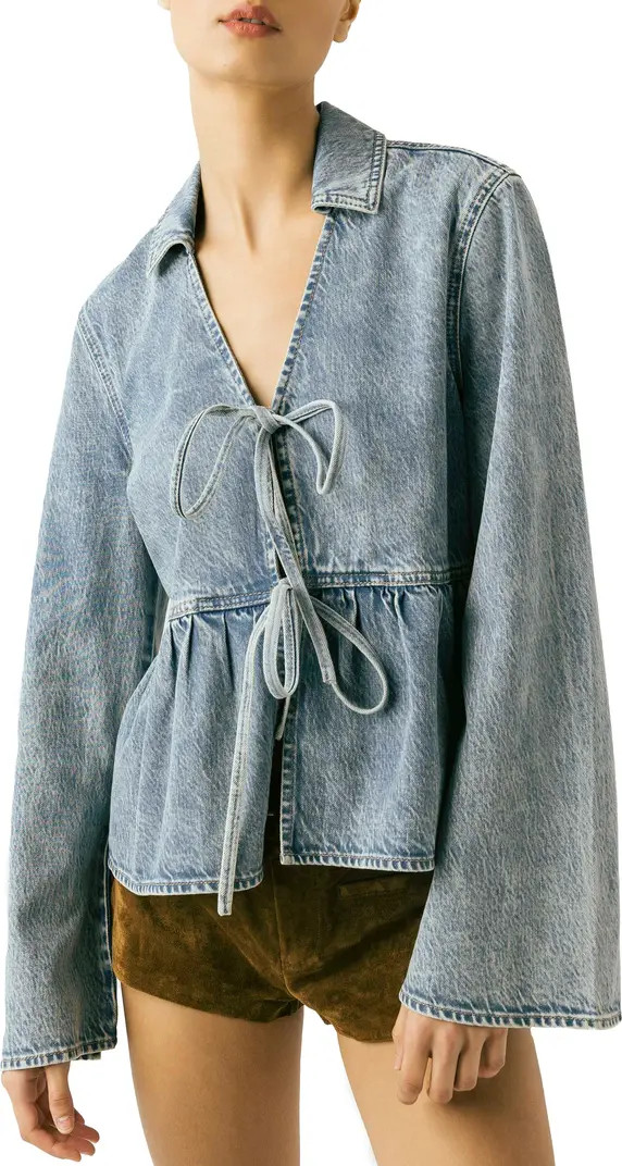 BLANKNYC Denim Tie Front Shirt | Nordstrom | Nordstrom
