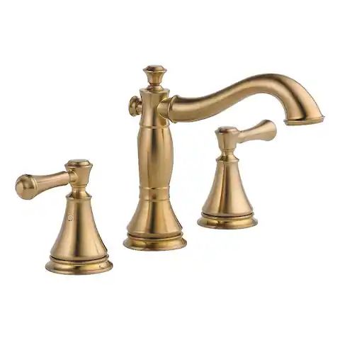 Delta Cassidy Two Handle Widespread Lavatory Faucet 3597LF-CZMPU Champagne Bronze | Bed Bath & Beyond