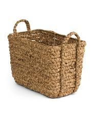 22x18 Braided Rectangular Basket With Ear Handles | TJ Maxx