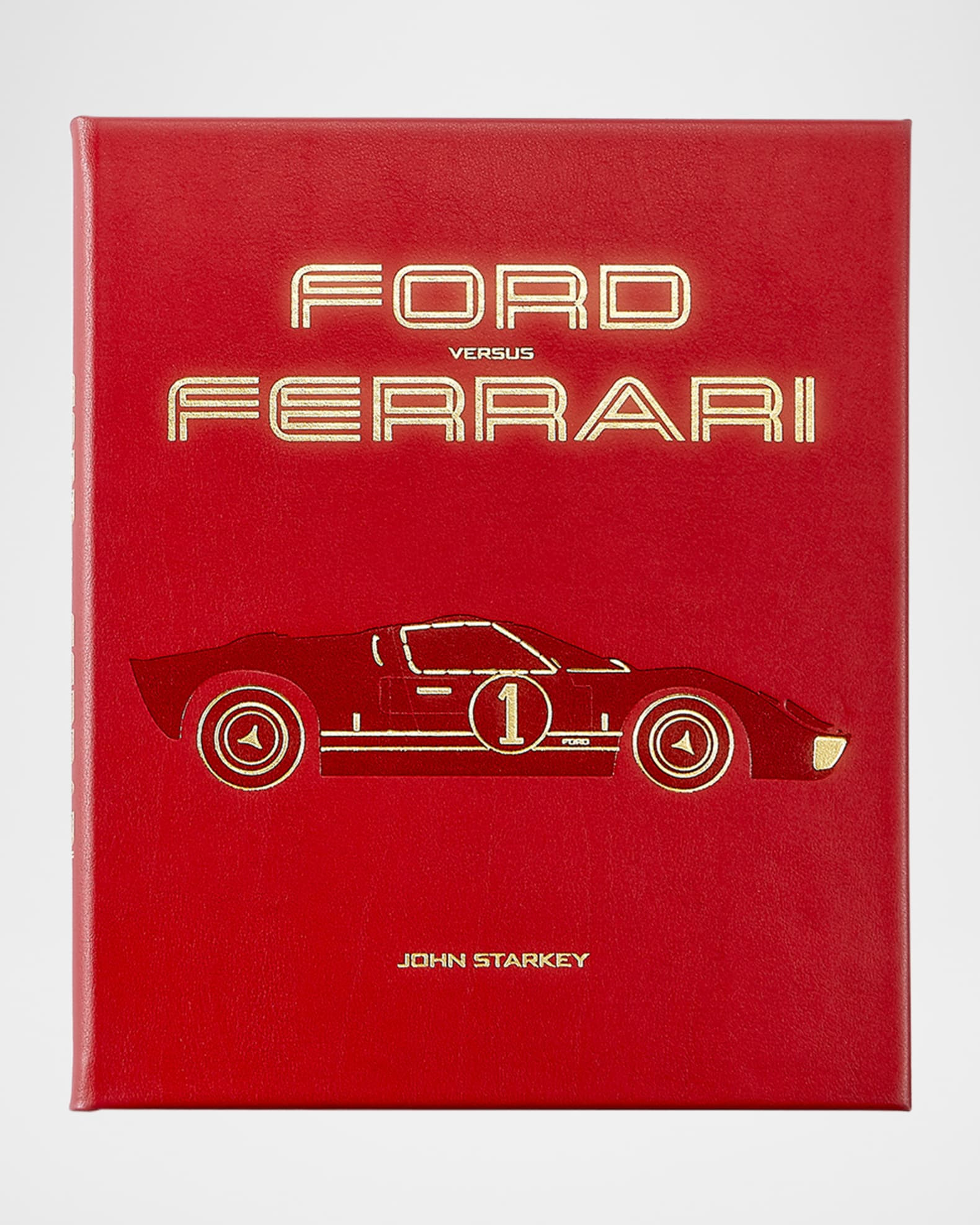 "Ford vs. Ferrari" Leather-Bound Book by John Starkey | Neiman Marcus