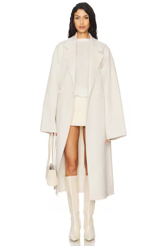 LAMARQUE Twila Double Face Coat in Winter White from Revolve.com | Revolve Clothing (Global)