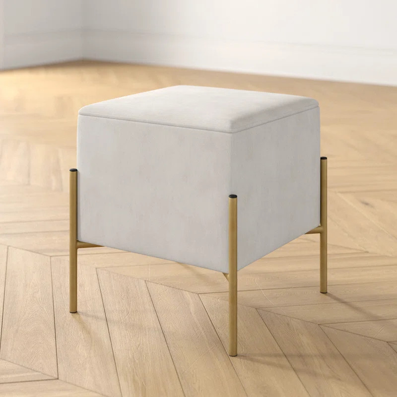 Oreta Velvet Ottoman | Wayfair North America