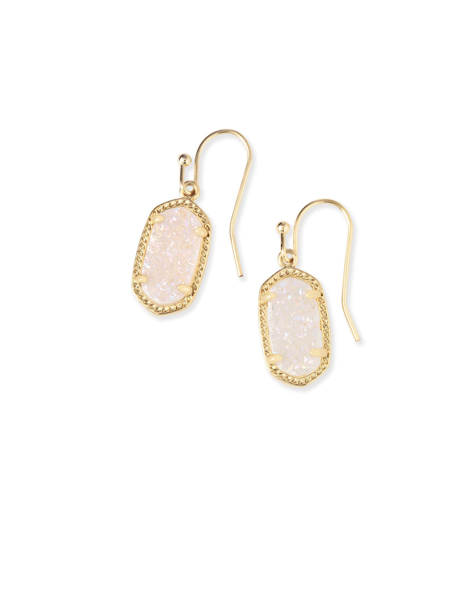 Lee Gold Drop Earrings in Iridescent Drusy | Kendra Scott | Kendra Scott