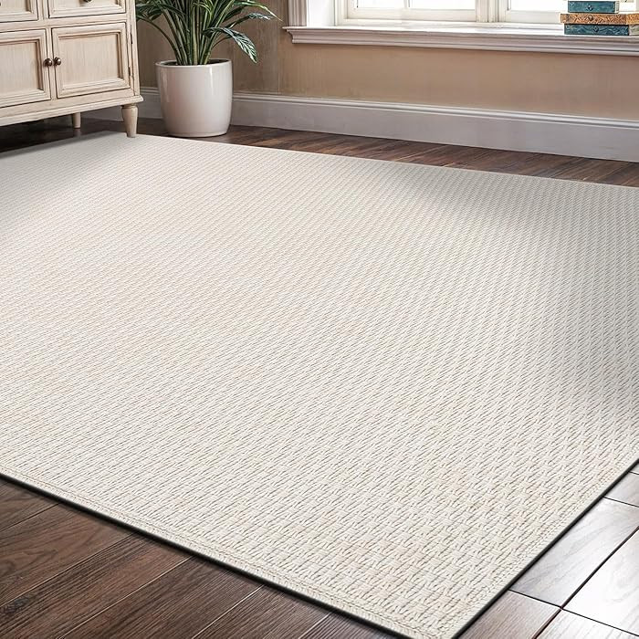 Easy Jute Rug 9x12 Indoor Outdoor Natural Rugs Solid Fiber Rug Woven Area Rug Boho Easy Clean Ins... | Amazon (US)