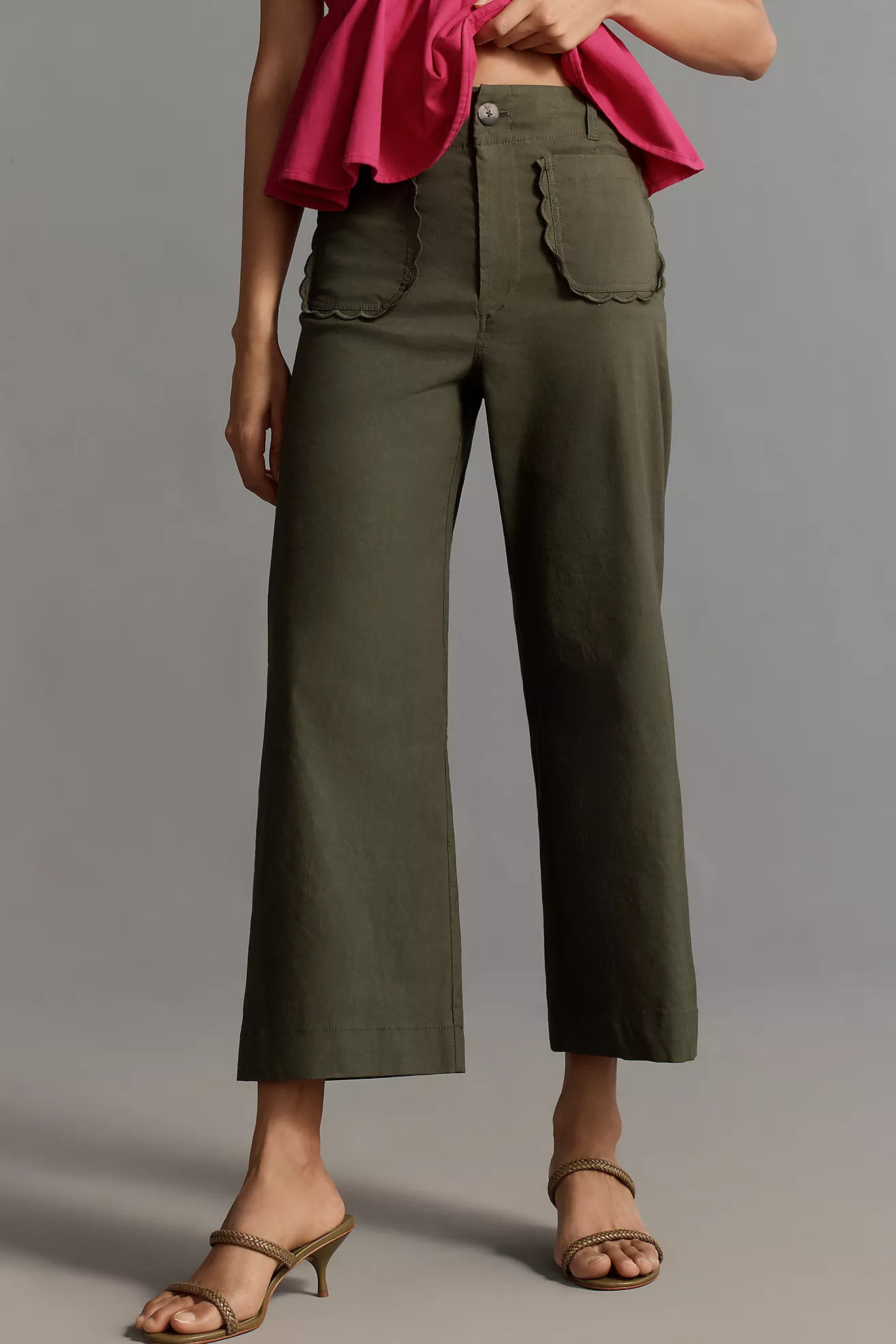 The Colette Scallop-Pocket Cropped Wide-Leg Pants by Maeve: Magic Fabric Edition | Anthropologie (US)