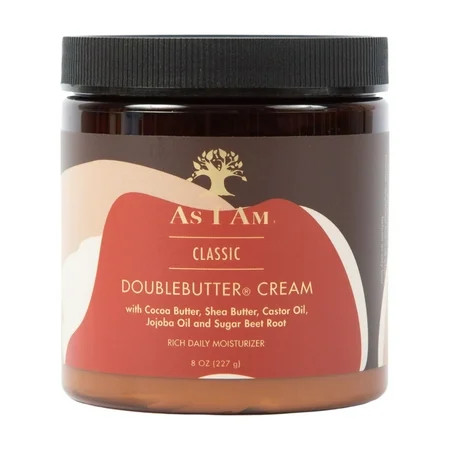As I Am Coconut Double Butter Cream Moisturizing Cream for Dry Curls and Coils Softness and Shine 8 oz with Shea Butter Castor Oil and Cocoa Butter | Walmart (US)