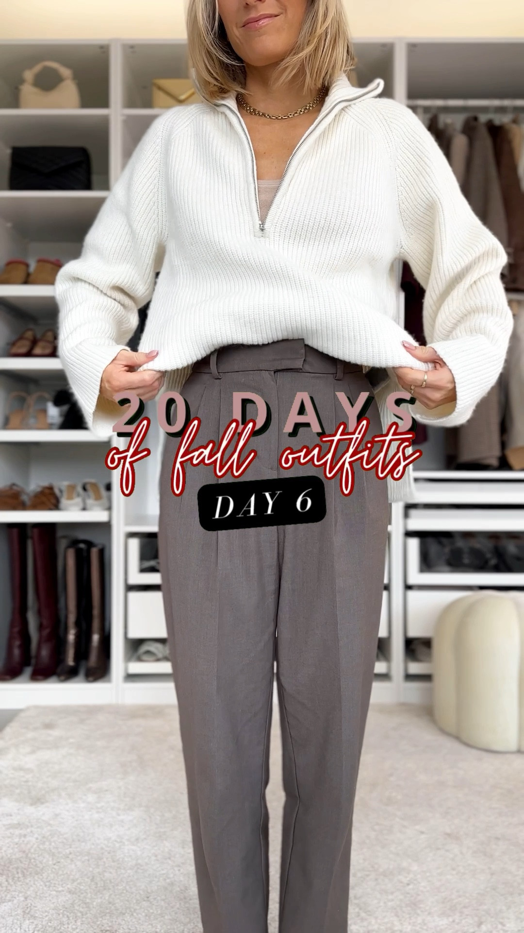 Day 6 💥 a very simple but smart casual outfit. You can exchange the sneakers for ballet flats of course. Wearing the blazer in a size XS the trousers in a size 34 and the top in a size S.
 

‼️Don’t forget to tap 🖤 to add this post to your favorites folder below and come back later to shop

Make sure to check out the size reviews/guides to pick the right size

Ankle length trousers, brown trousers, full outfits, autumn outfit, zip jumper, burgundy blazer, mohair short sleeved top, work work, office outfit, Adidas Samba OG, brown sneakers

#LTKSeasonal #LTKVideo #LTKWorkwear