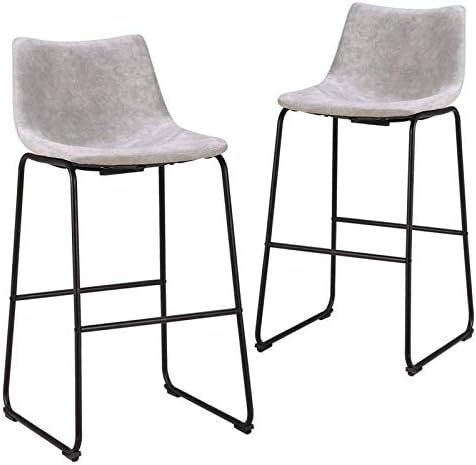 MAISON ARTS Bar Height Bar Stools Set of 2 with Back 30 inch Tall Stools for Kitchen Island Moder... | Amazon (US)