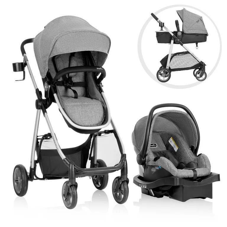 Evenflo Omni Plus Travel System with LiteMax Infant Car Seat, Mylar Gray | Walmart (US)