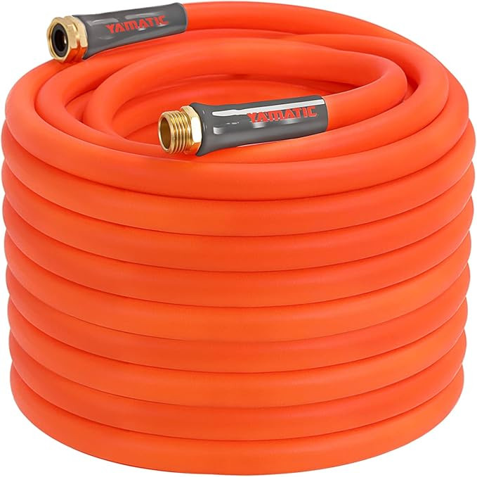 YAMATIC Heavy Duty Garden Hose 5/8 in x 100 ft, Super Flexible Water Hose, All-weather, Lightweig... | Amazon (US)