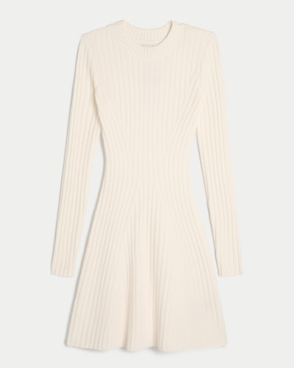 Women's Ribbed Skater Mini Sweater Dress | Women's Dresses & Rompers | HollisterCo.com | Hollister (UK)