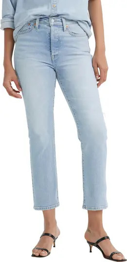 Wedgie High Waist Button Fly Straight Leg Jeans | Nordstrom Rack