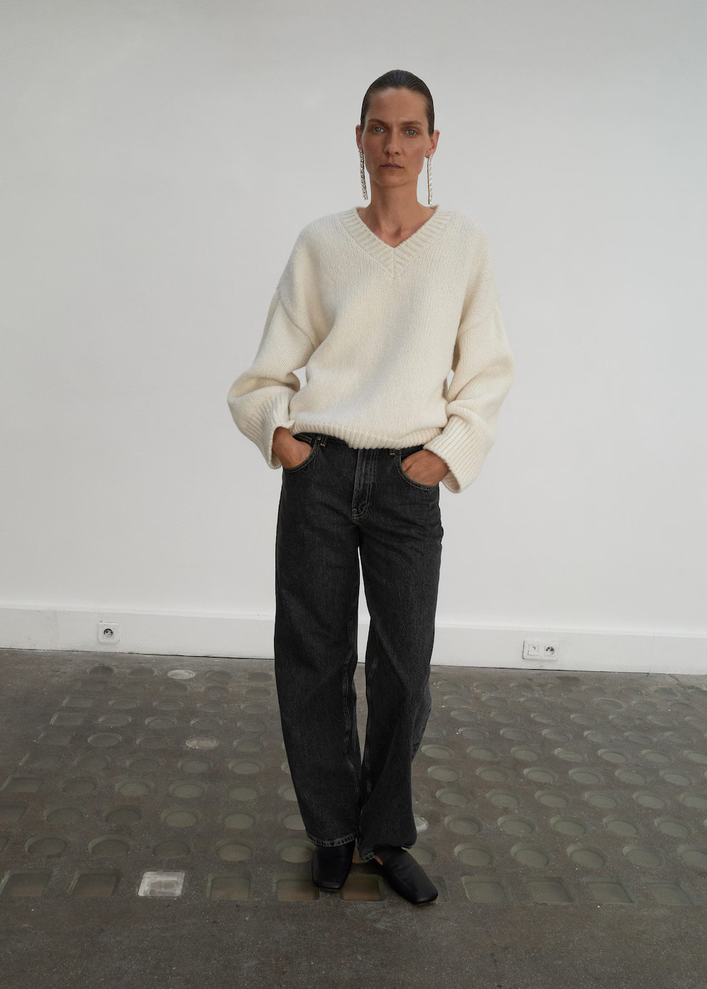 Mid-rise straight jeans deep dark blue - Woman - 12 - MANGO | Mango (US/MX/AU)