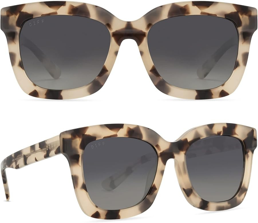 DIFF Carson Designer Square Oversized Sunglasses for Women UV400 Polarized Protection, Tortoise t... | Amazon (US)