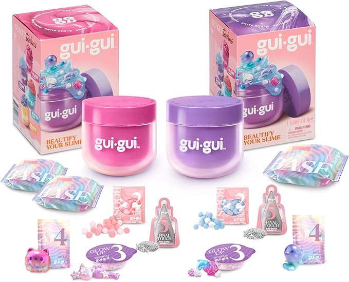 Gui Gui Scented Slime 2-Pack Bundle, Clear & Gloss, 5 Step DIY Process to Customize Your Ultimate... | Amazon (US)