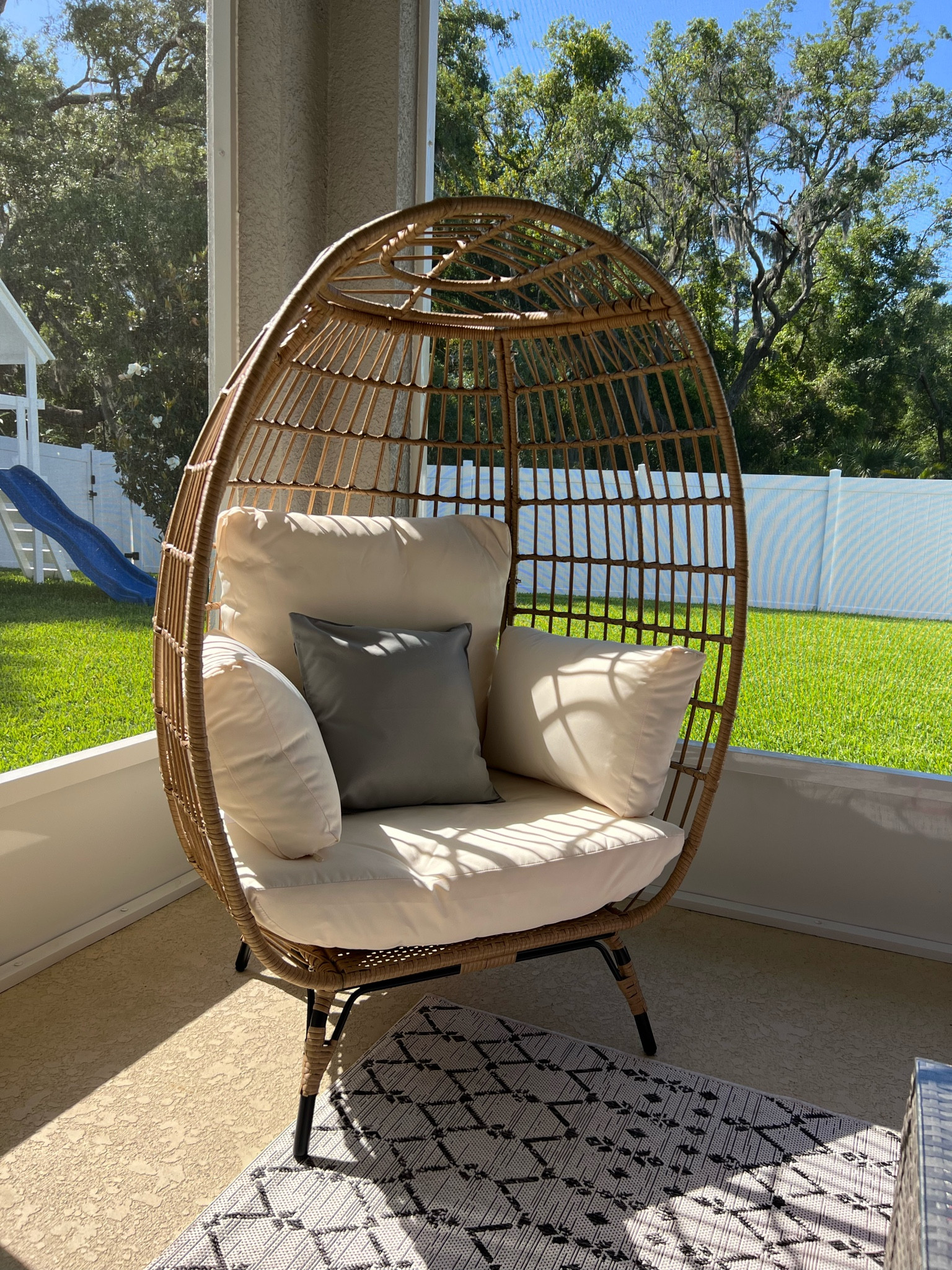 Obsessed with my egg 🥚 chair 🤩

#LTKhome #LTKfamily #LTKsalealert