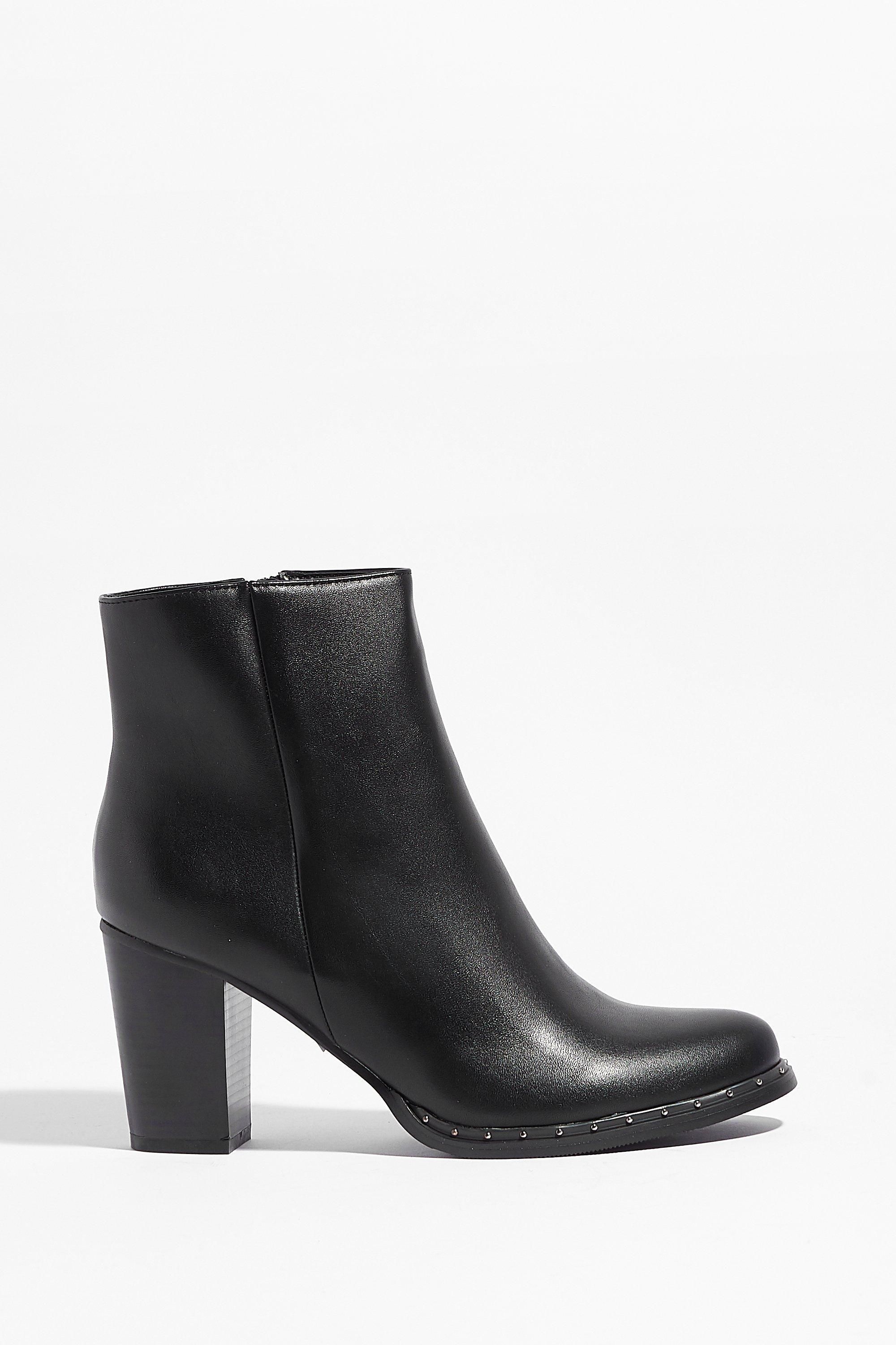 Let the Stud Times Roll Faux Leather Ankle Boots | NastyGal (US & CA)