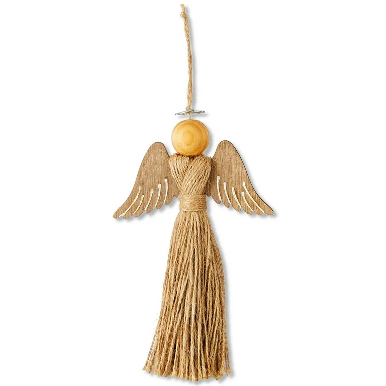 Brown Jute Angle Christmas Ornament, 7.5", by Holiday Time | Walmart (US)