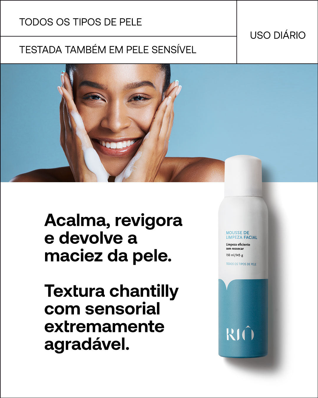 Mousse de Limpeza Facial | Riô Skin Lab (BR)