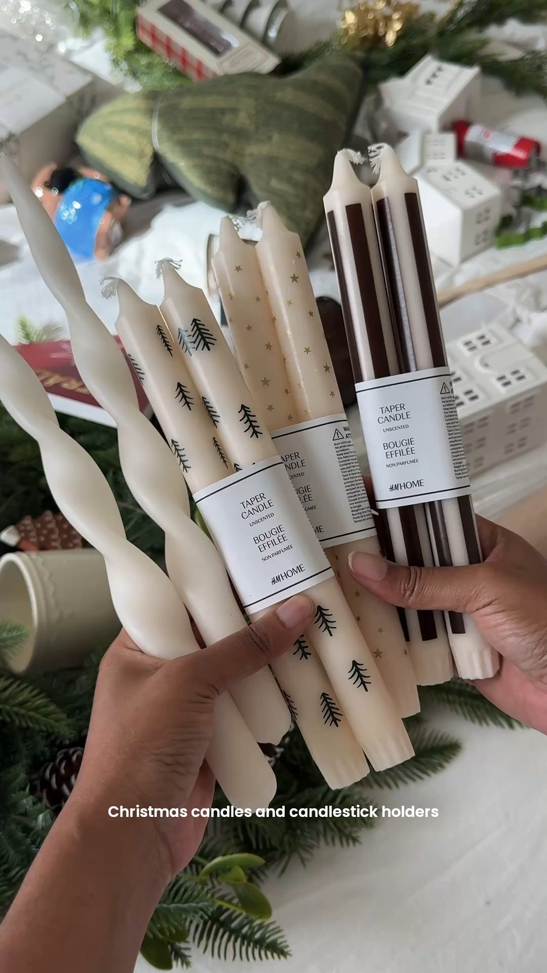Obsessed with this Christmas candle set, these taper candlesticks, and candle holders from H&M Home and Anthropologie. #candles #candlesticks #christmas 

#LTKHome #LTKHoliday #LTKFindsUnder50