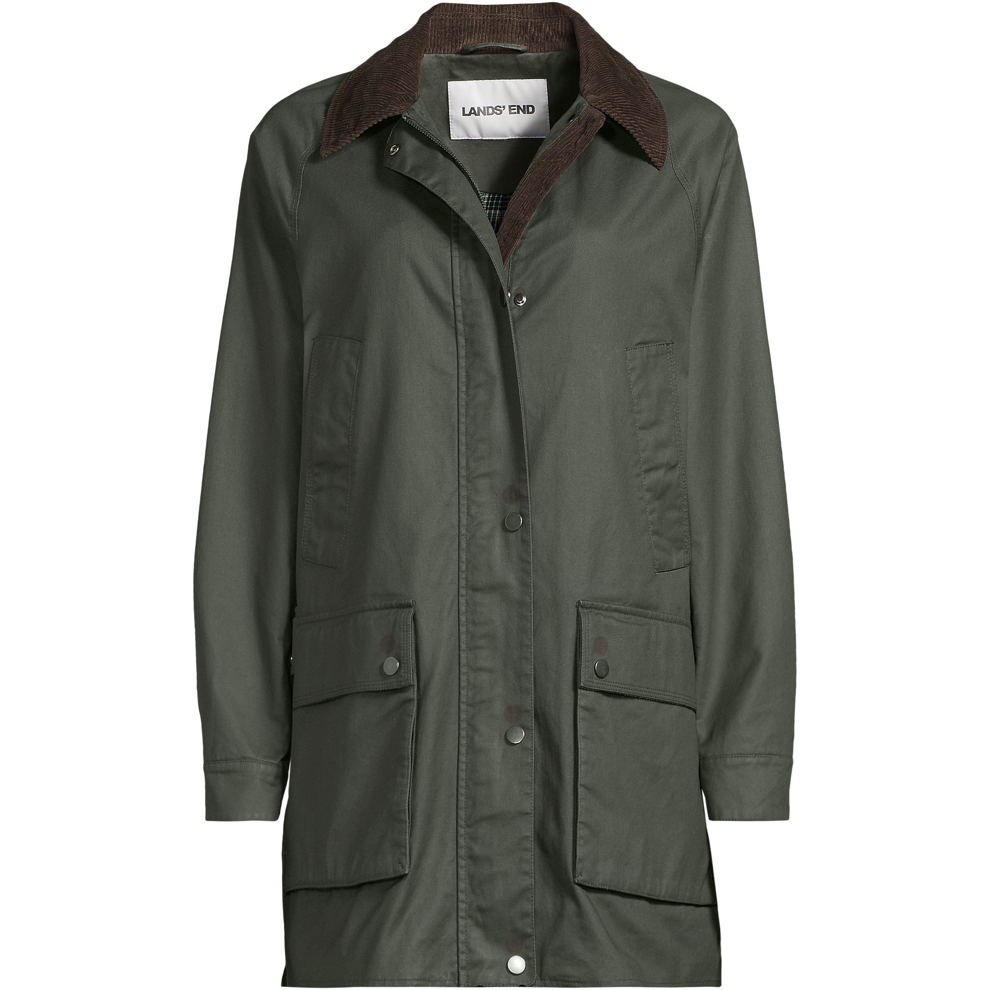 Women's Waxed Cotton Barn Coat | Lands' End (US)