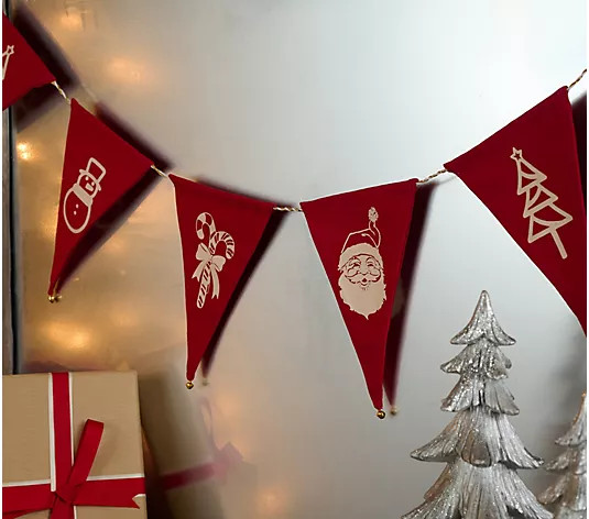 Cozy Cottage by Liz Marie Holiday Icons Hanging Garland | QVC