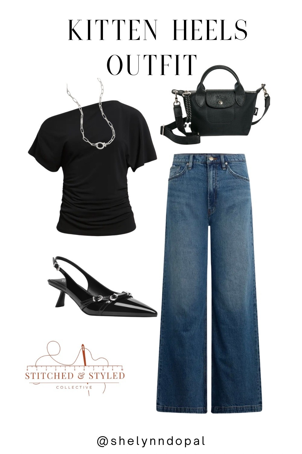 Kitten heels outfit! Kitten heels from Amazon and rest of the pieces from Nordstrom! 