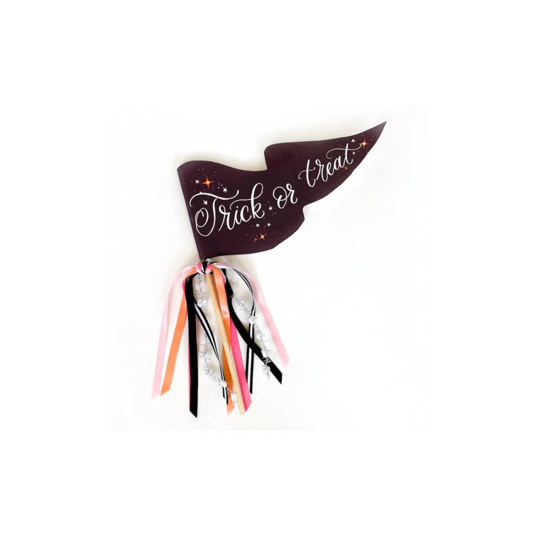 Trick or Treat Party Pennant | Pink Antlers
