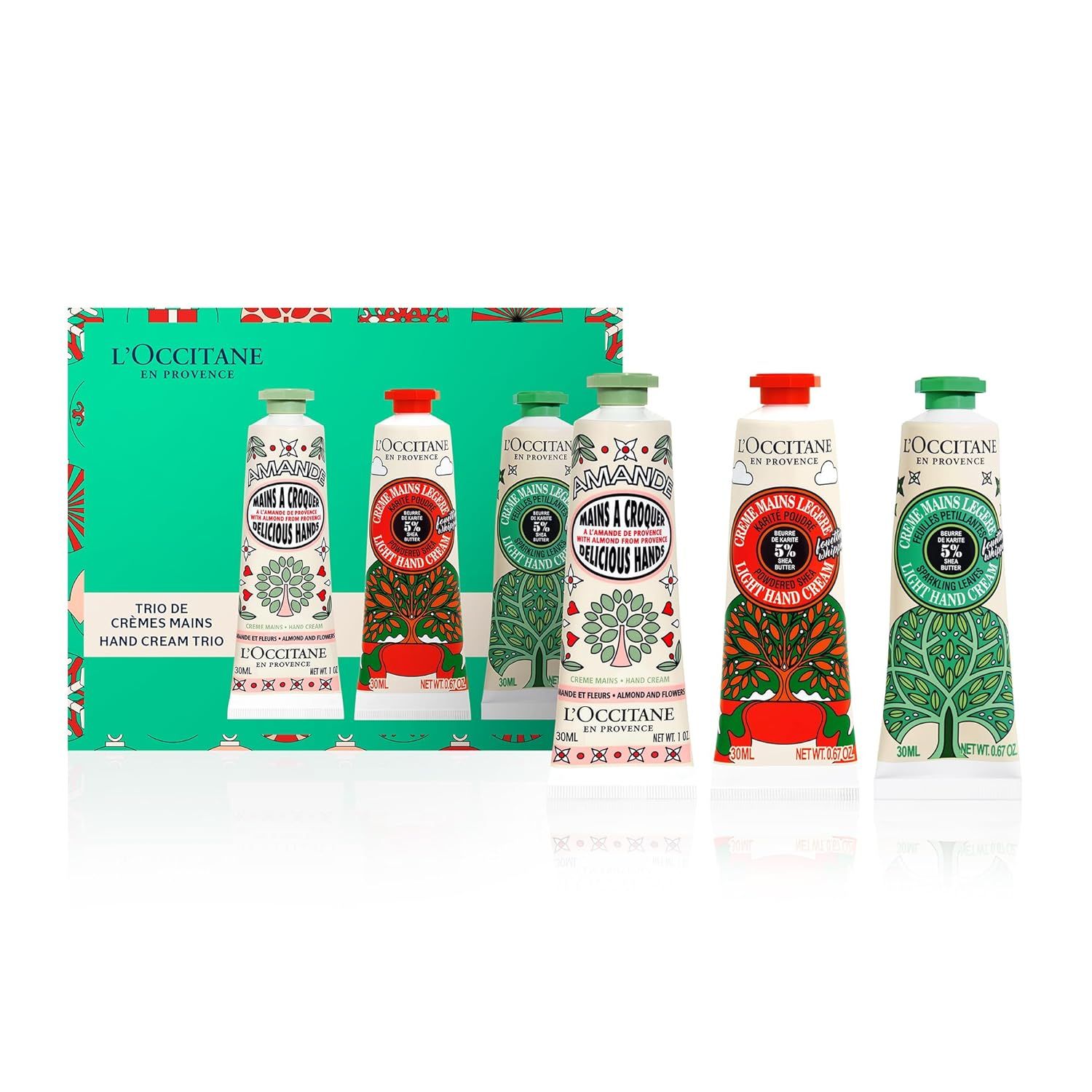 L'Occitane 3-Piece Festive Hand Cream Trio: Gift Holiday Hand Creams Featuring Nourishing Shea Bu... | Amazon (US)