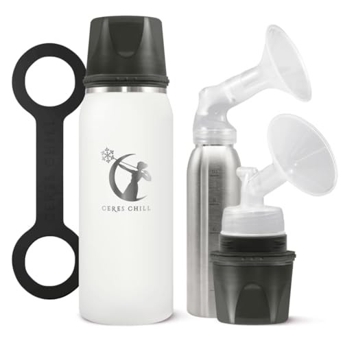 Ceres CHILL OG Breastmilk Chiller & Warmer – 12–34oz Portable Breast Milk Cooler, Storage & Baby Bottle for Travel, Work or On-The-Go – Pump Compatible Container – Future’s So Bright White | Amazon (US)