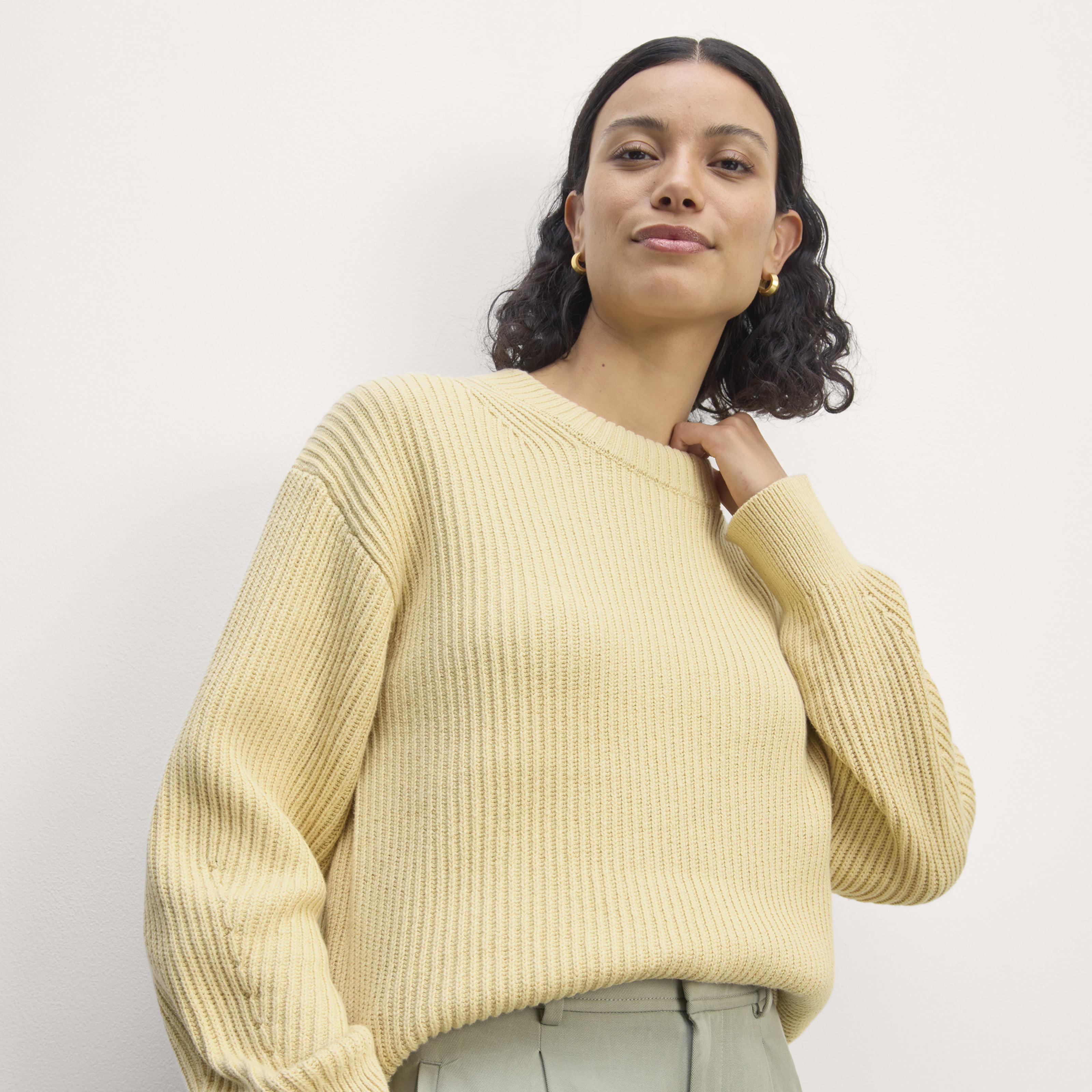 Cocoon Crew in Everyday Cotton by Everlane in Parsnip, Size S | Everlane