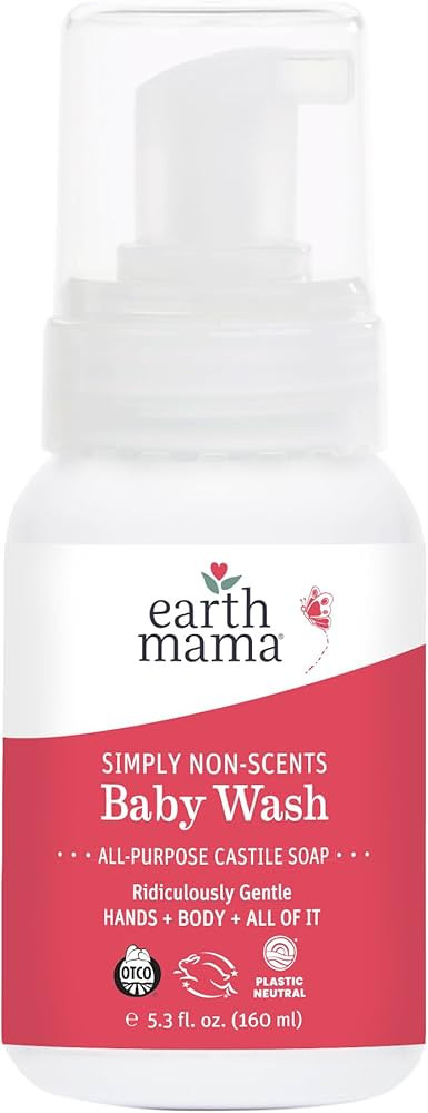Earth Mama Simply Non-Scents Baby Wash Foaming Hand Soap, Organic Fragrance Free Body Wash, Unsce... | Amazon (US)
