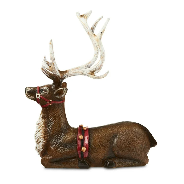 Sitting Reindeer Tabletop Decor,10.5 in, by Holiday Time | Walmart (US)
