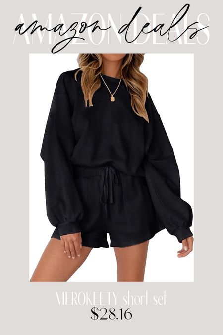 Amazon Big Deal Days - black sweater short set (more colors available)

#LTKsalealert #LTKfindsunder50