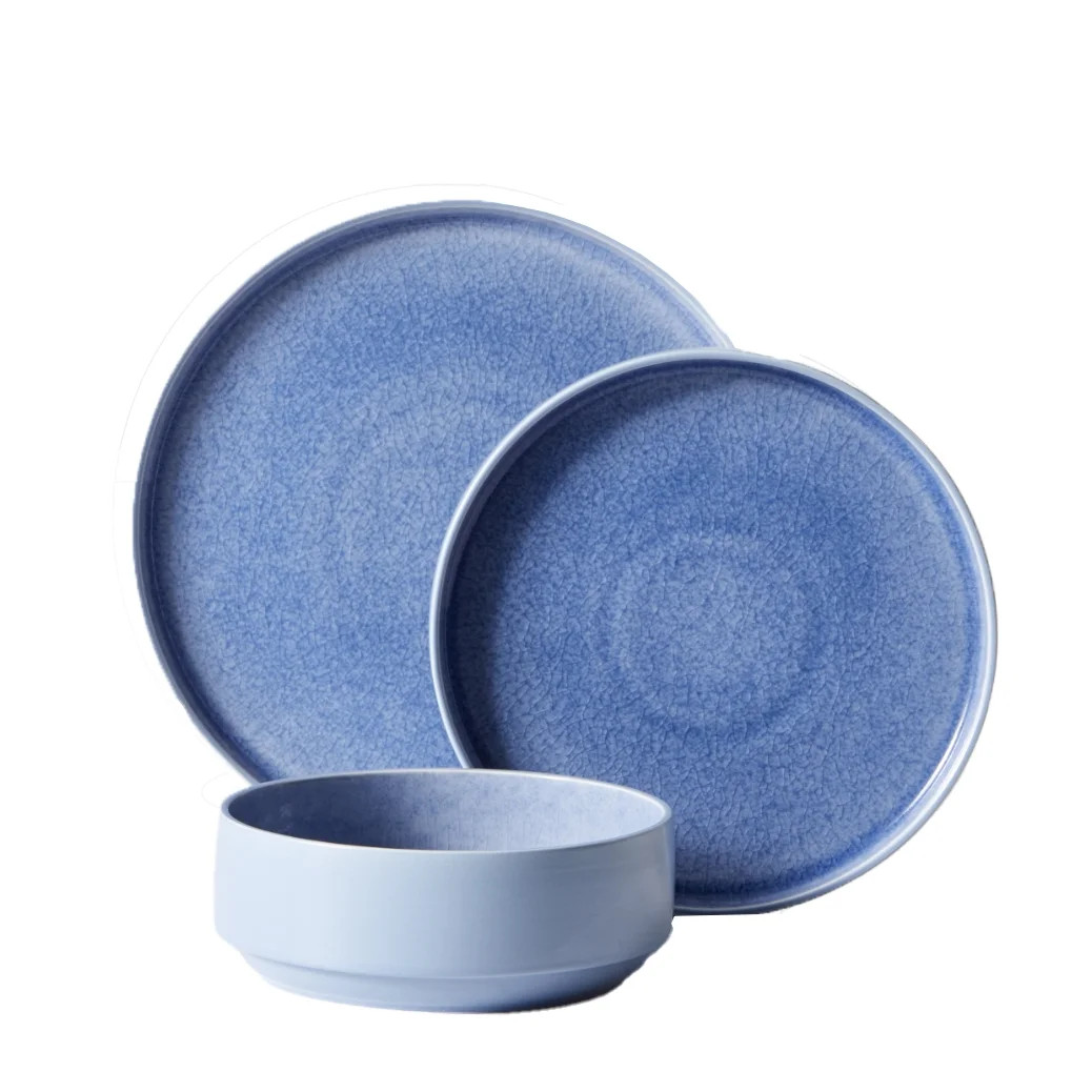 Better Homes & Gardens-Parker Blue Stoneware 12-Piece Dinnerware Set | Walmart (US)