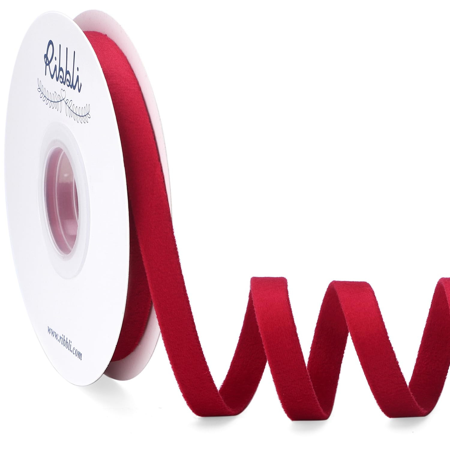 Ribbli Vintage Red Velvet Ribbon Double Faced 3/8 Inch 10-Yard Spool Red Ribbon Use for Christmas Tree Ornaments Gift Wrapping Wreath Decoration Wedding Boutonnieres See more | Amazon (US)