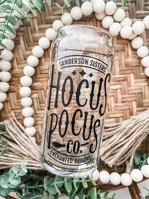 Hocus Pocus Beer Can Glass  Sanderson Sisters  Halloween - Etsy | Etsy (US)