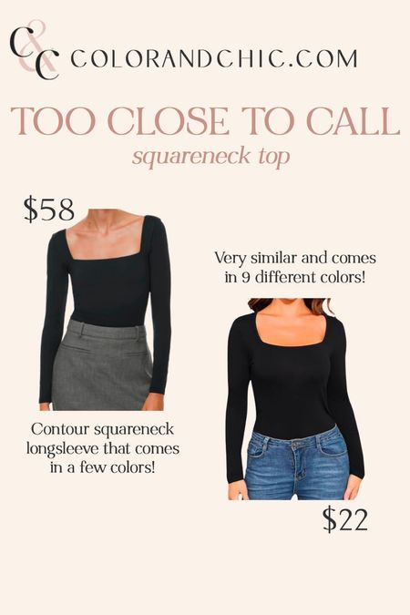 Two very similar squareneck tops that would be great for fall and winter! Can be dressed with jeans, skirts and more 

#LTKstyletip #LTKSeasonal