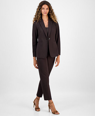 Bar III Women's One-Button Blazer & Straight-Leg Pants Suit Separates, Macy's Exclusive - Macy's | Macy's