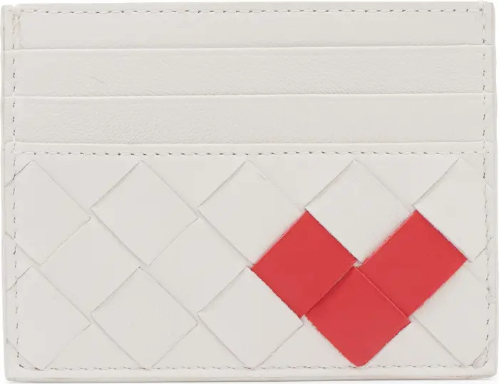 Bottega Veneta Intrecciato Heart Leather Card Case | Nordstrom | Nordstrom