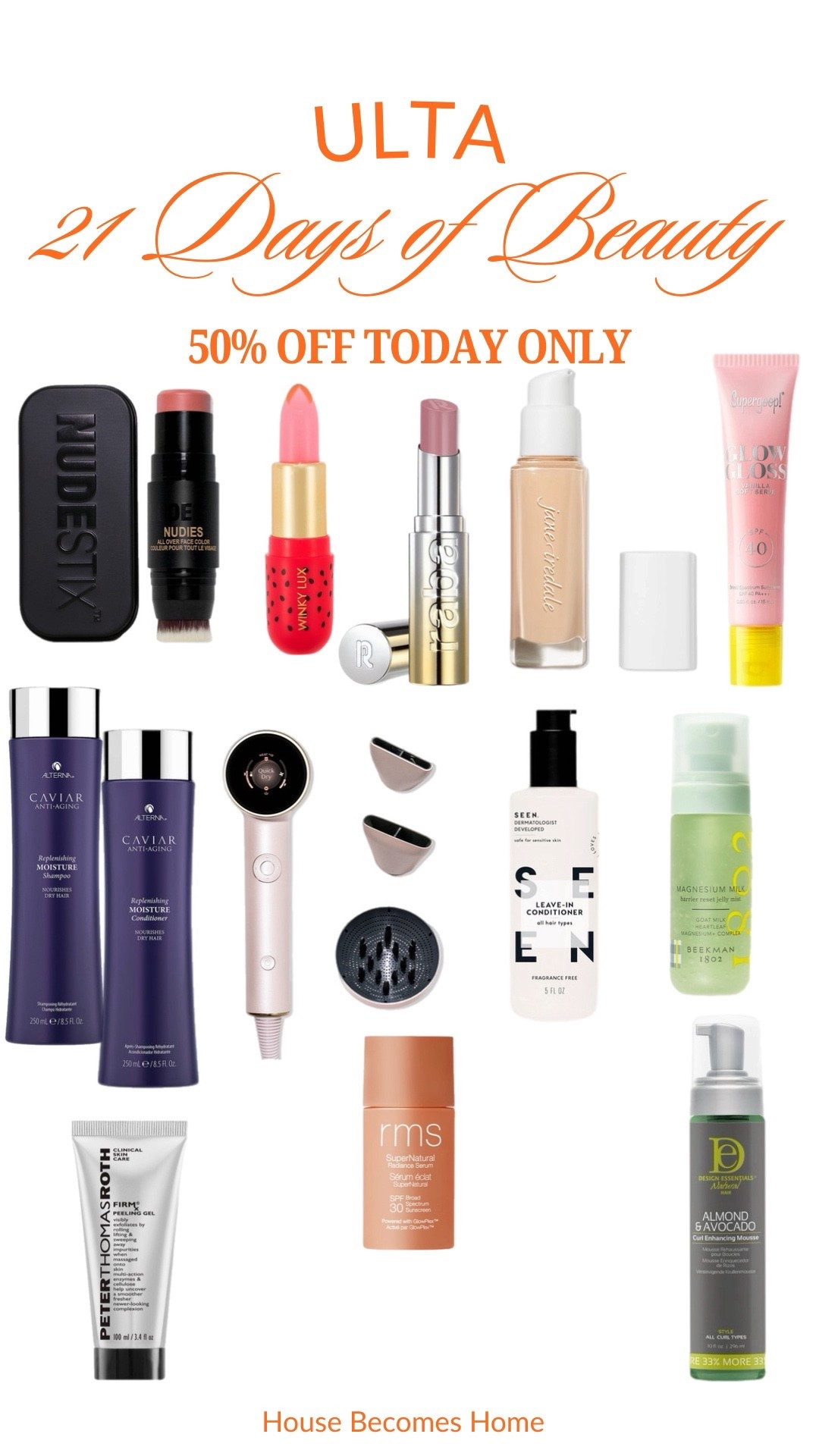 Ulta 50% off today only!!





#LTKBeauty #LTKmomlife #LTKSaleAlert