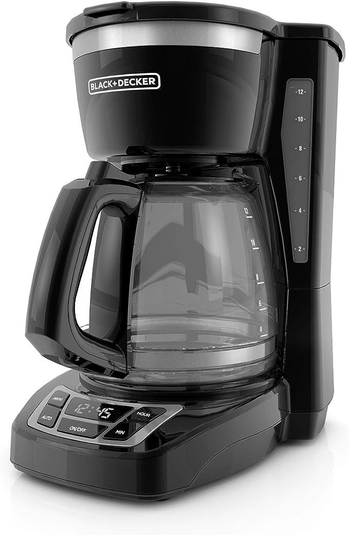 BLACK+DECKER 12-Cup Digital Coffee Maker, CM1160B-1, Programmable, Washable Basket Filter, Sneak-... | Amazon (US)