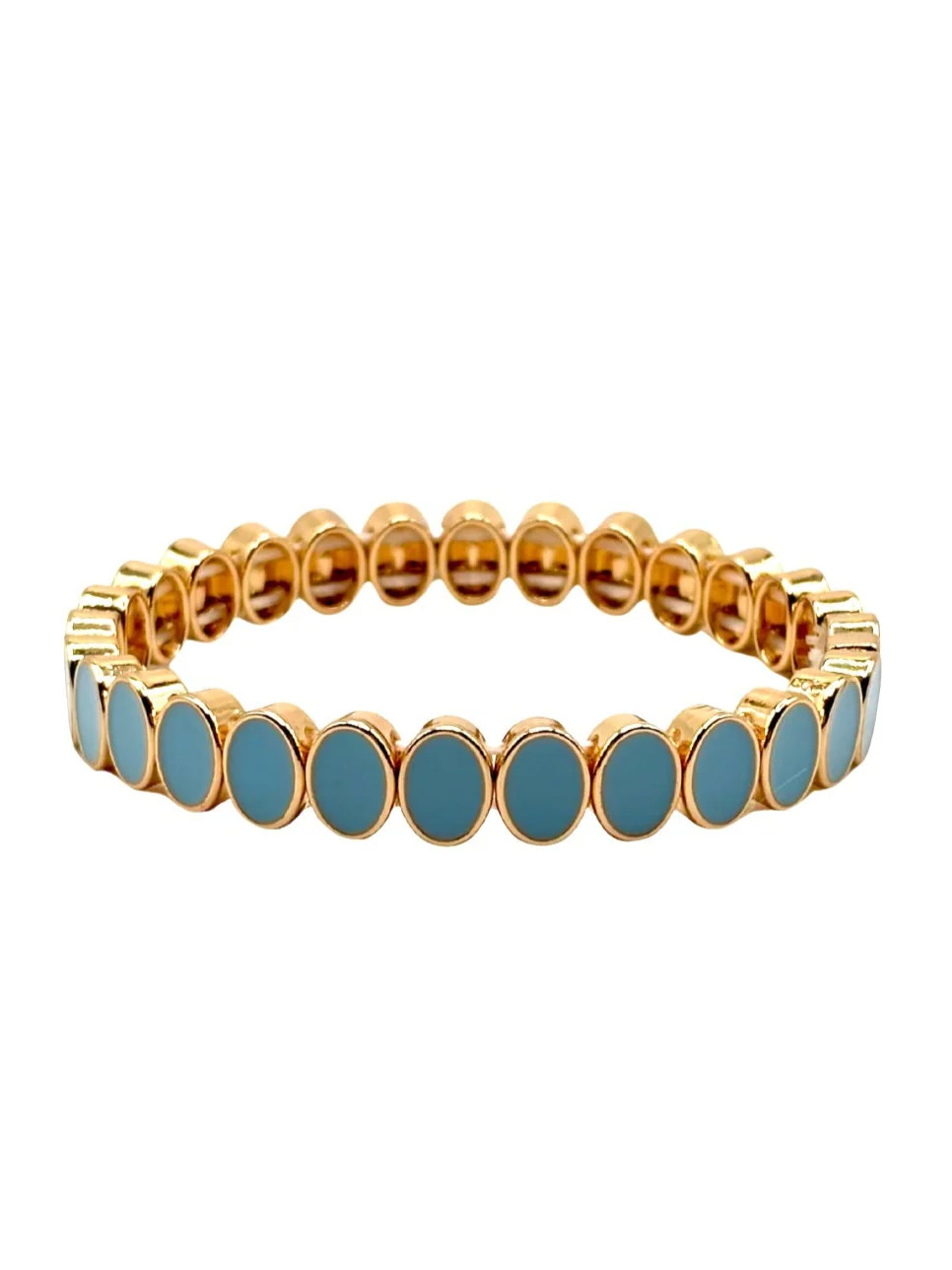 The Sky Blue Oval Bracelet | La Lumiere NY
