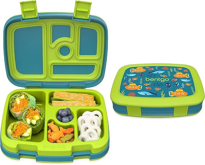 Bentgo Kids Prints Leak-Proof, 5-Compartment Bento-Style Kids Lunch Box - Ideal Portion Sizes for... | Amazon (US)