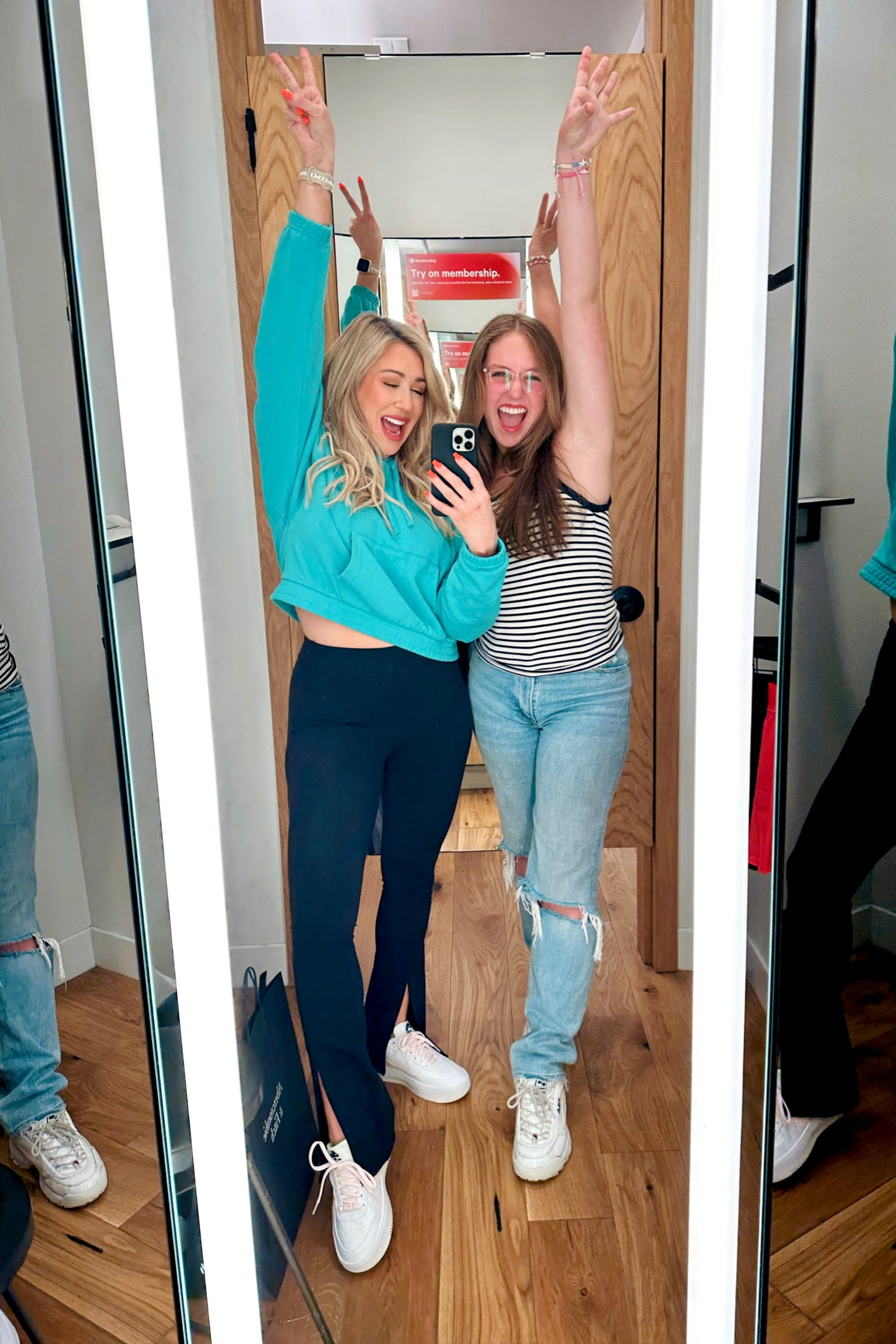 I’m wearing the 7/8 length in the pants  

My hoodie is from last year and no longer available. I linked something similar  