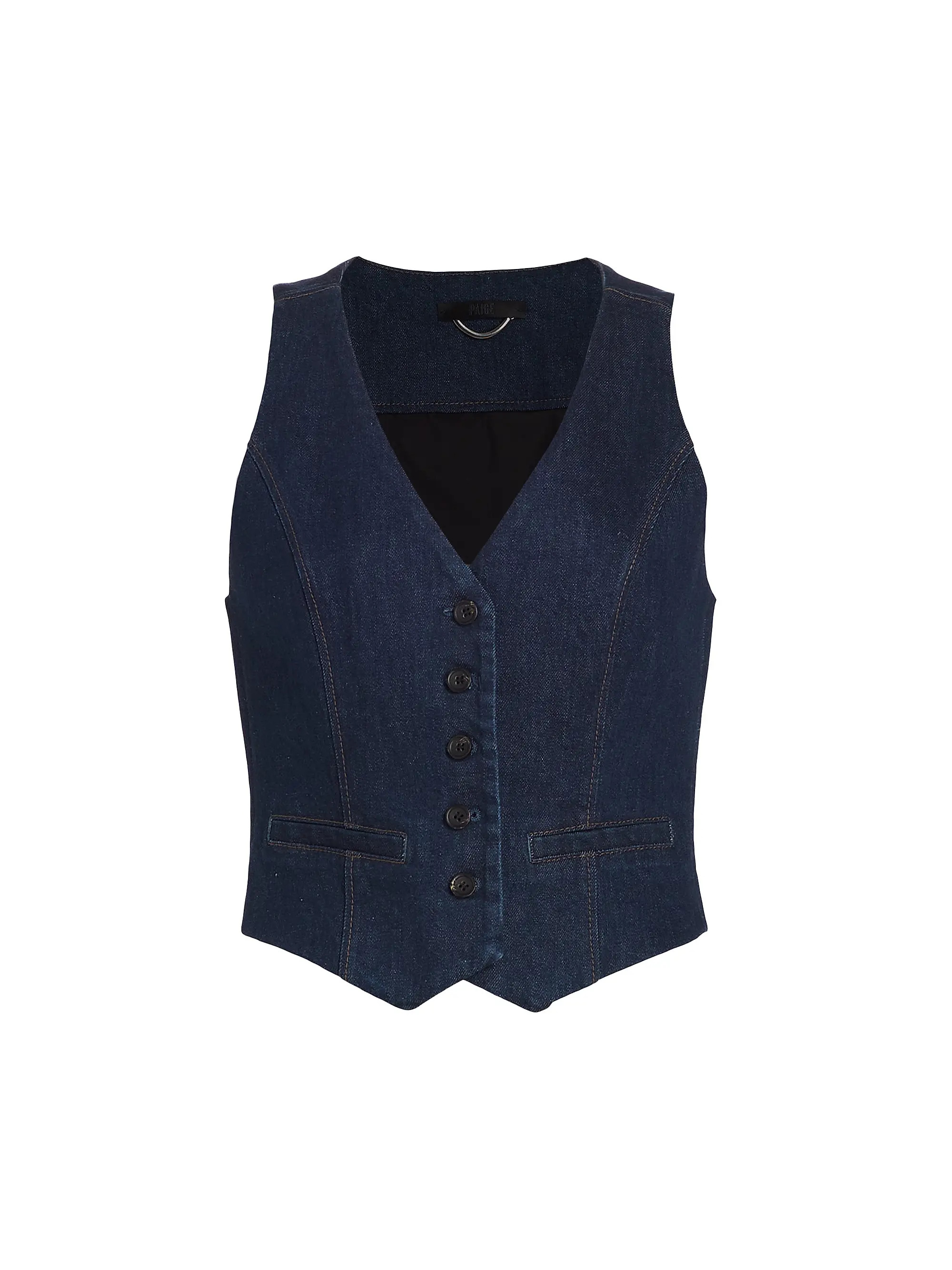 Antonella Denim Button-Front Vest | Saks Fifth Avenue