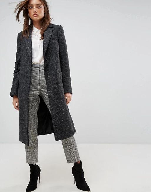 ASOS Slim Coat in Wool Blend | ASOS UK