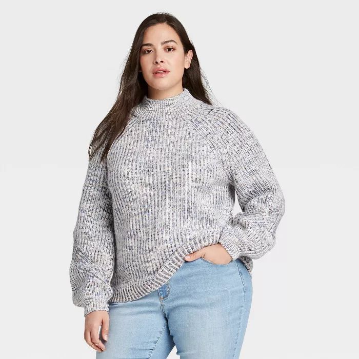 Women's Plus Size Crewneck Pullover Sweater - Ava & Viv™ | Target